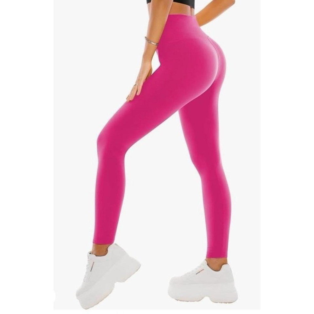 Amazon Women's Pink High-Waist Leggings